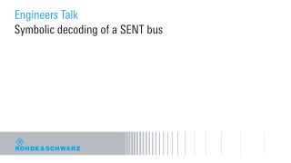 Symbolic decoding of a SENT bus