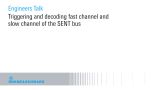 Triggering and decoding fast channel and slow channel of the SENT bus