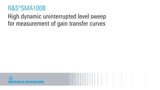High dynamic uninterrupted level sweep High dynamic uninterrupted level sweep