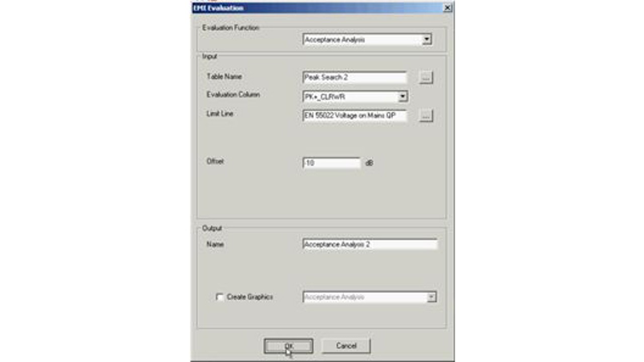 Open an exiting Test and add a new Limit Line