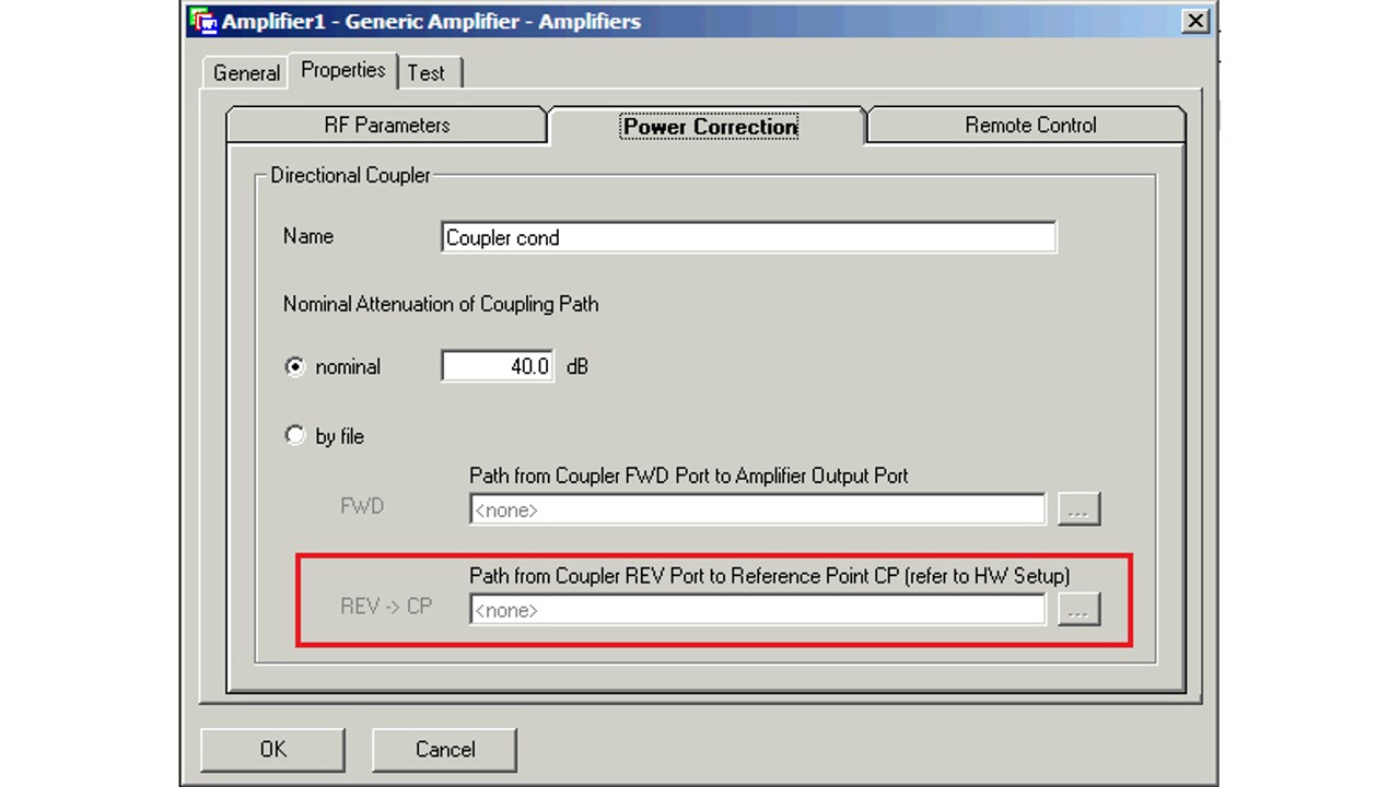 EMC32-S: Amplifier properties, reverse coupling path attenuation