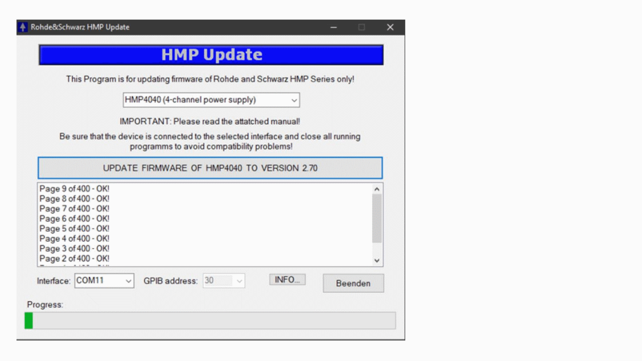 HMP 系列无法通过 USB 端口更新固件 – 图像 5