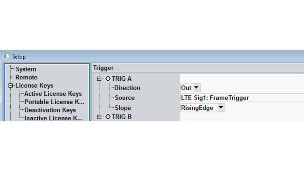 “Trigger”用户界面设置
