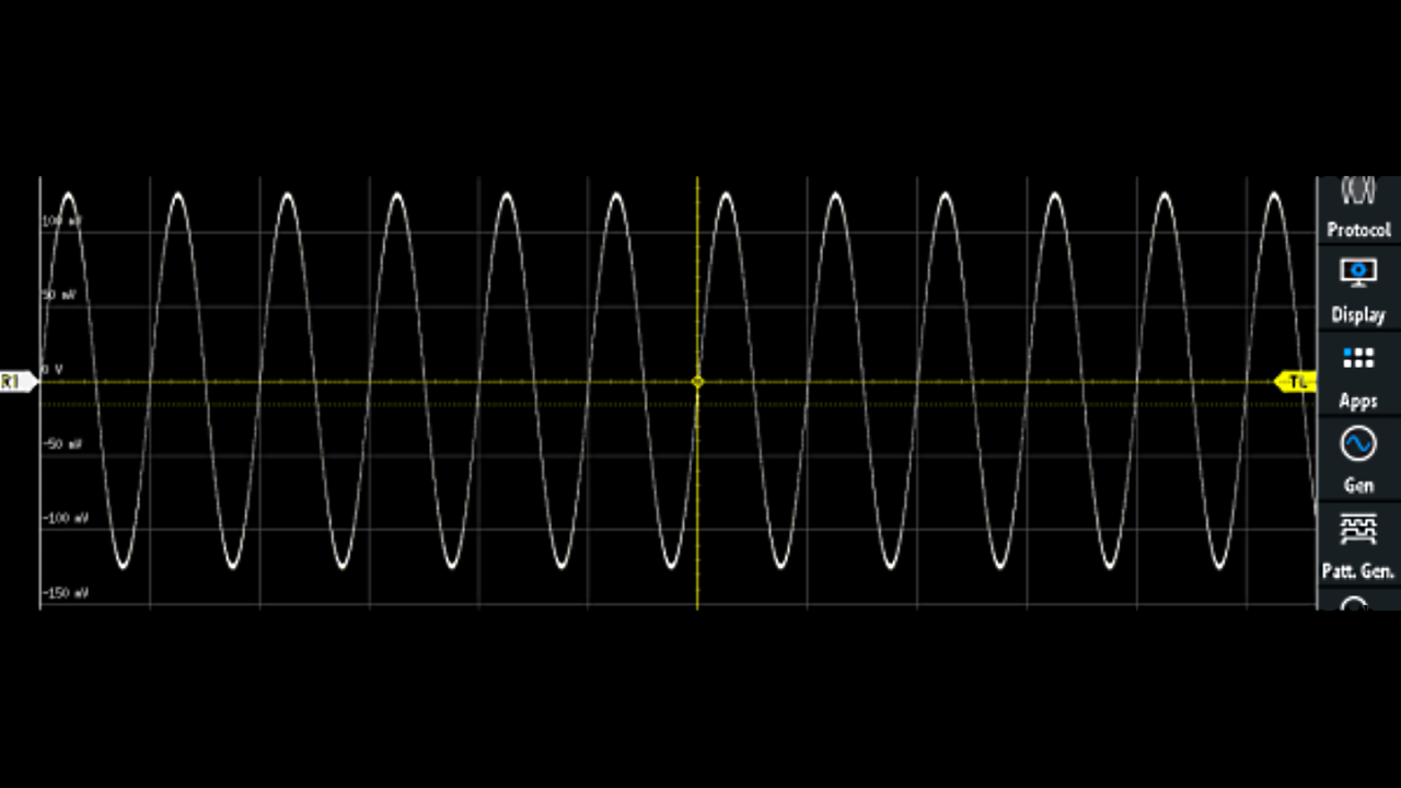 在任意波形发生器中加载波形。波形频率为 10 KHz。