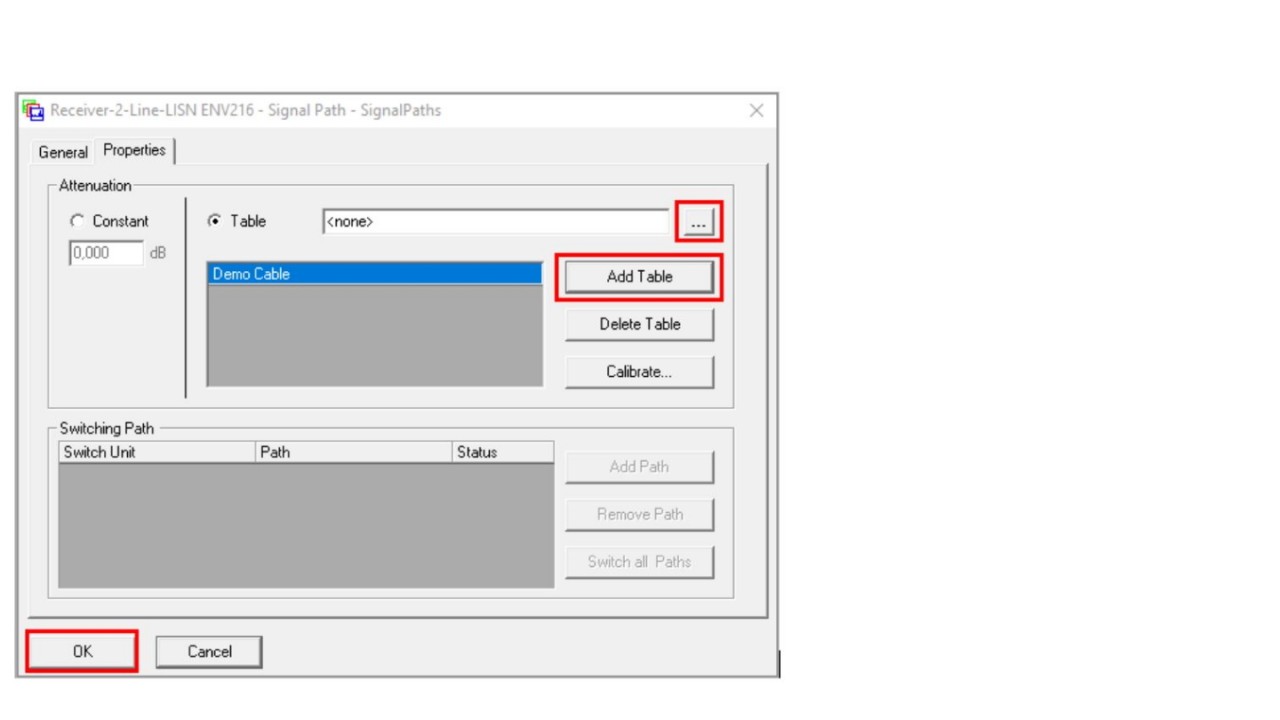 EMC32: Add attenuation table to Signal Path - screen 8