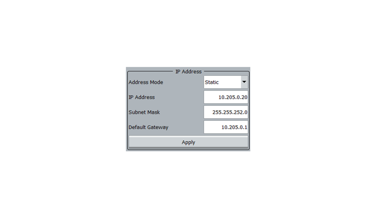 How to set a static TCP/IP address