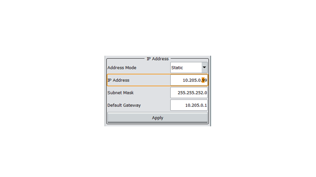 How to set a static TCP/IP address