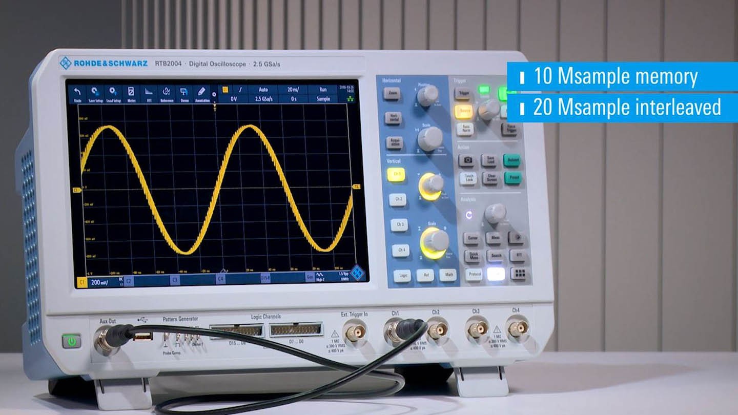 RTB2000 - 10 Msample memory