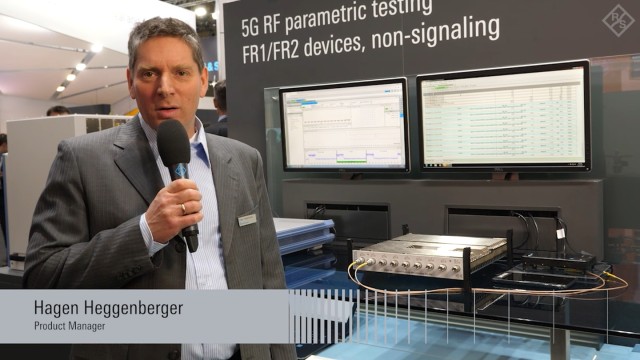 5G NR production testing for FR1 devices presented at GSMA MWC 2019