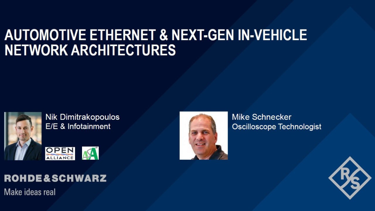 Webinar: Automotive Ethernet and next-gen in-vehicle networks