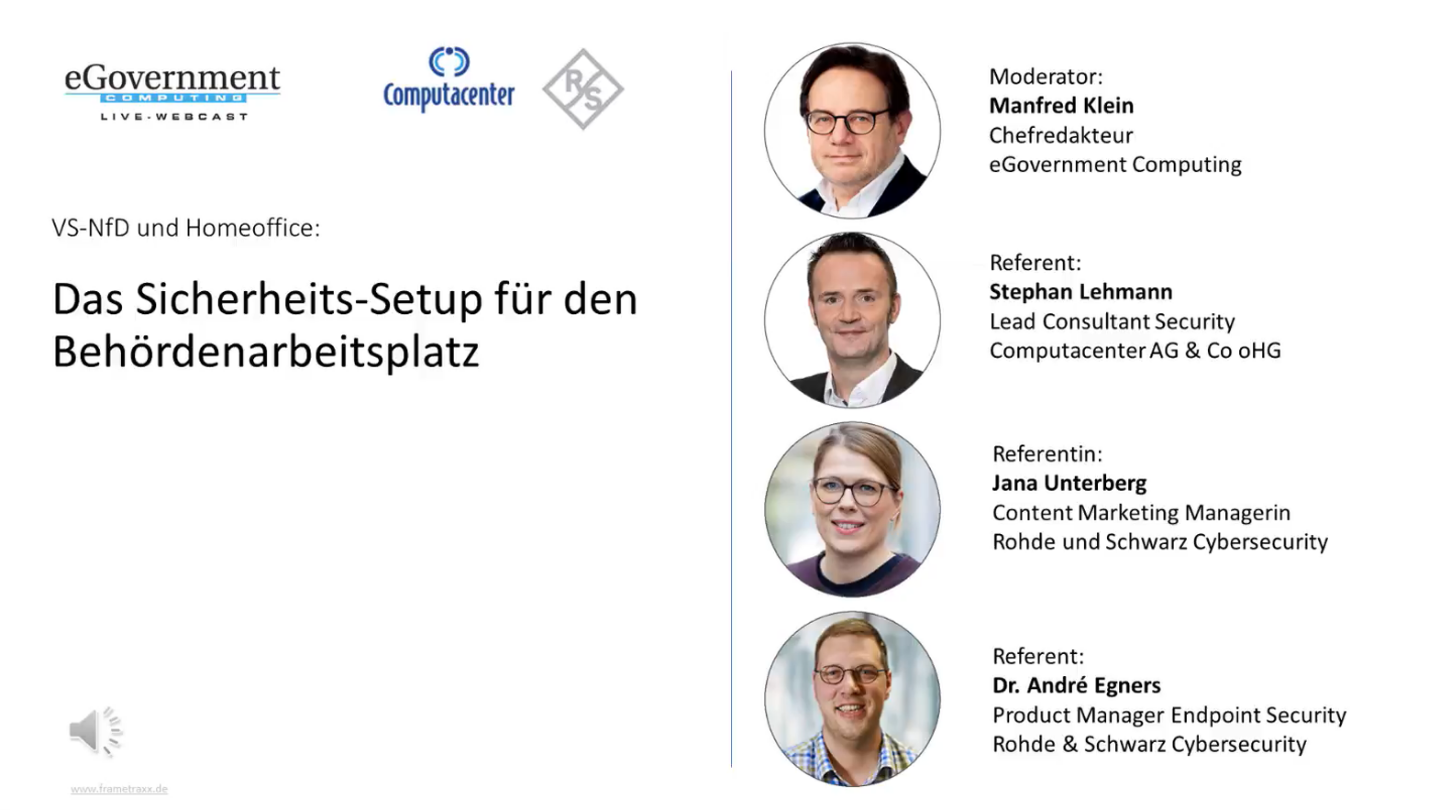 VS-NfD and Home office: The security setup for the governmental workspace